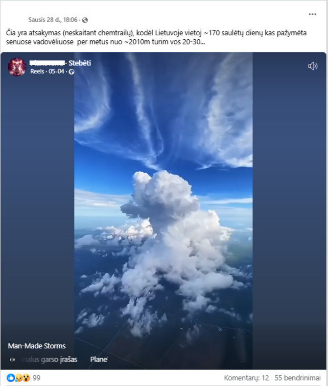 Ekrano nuotrauka iš „Facebook“