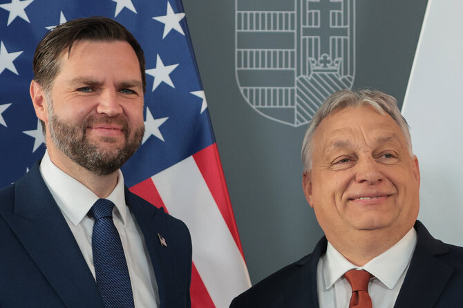 AP/ „Scanpix“/J.D.Vance'as, Viktoras Orbanas