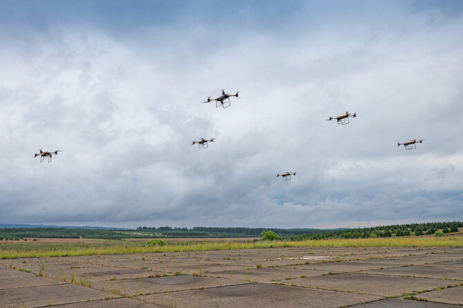 „Wikipedia“ nuotr./Britų dronai „Malloy T-150“