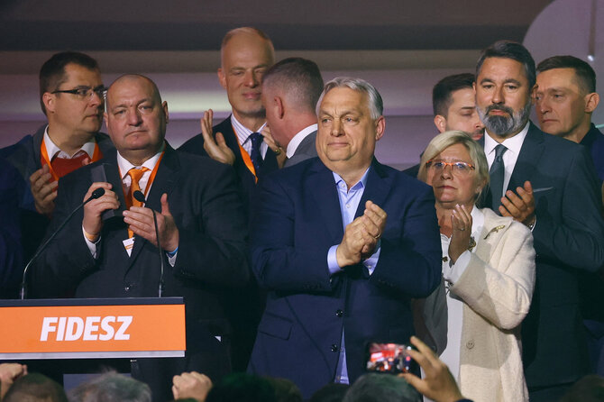 „Reuters“/„Scanpix“/Rinkimų naktis Vengrijoje