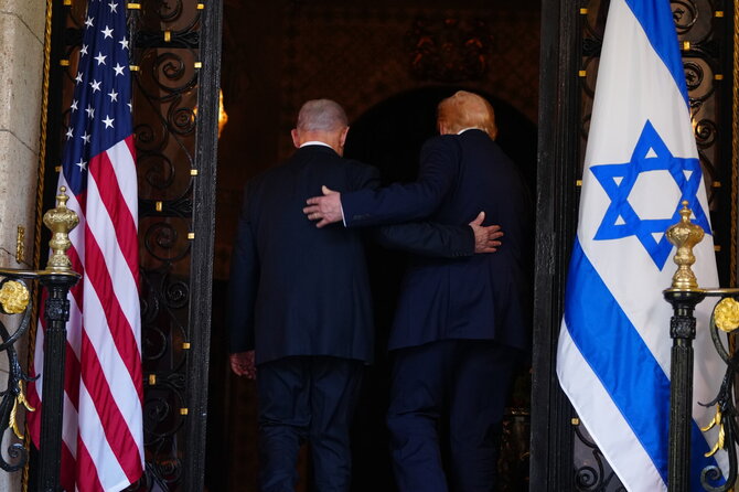 Tierney L. Cross/ „The New York Times“/Benjaminas Netanyahu, Donaldas Trumpas