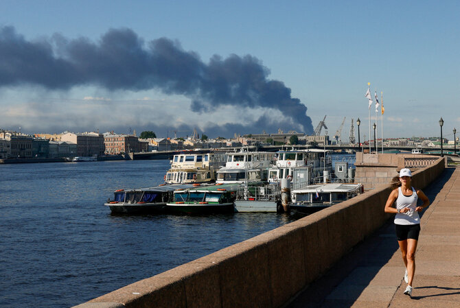 „Reuters“/„Scanpix“/Ukrainos pajėgos atakavo Sankt Peterburgą