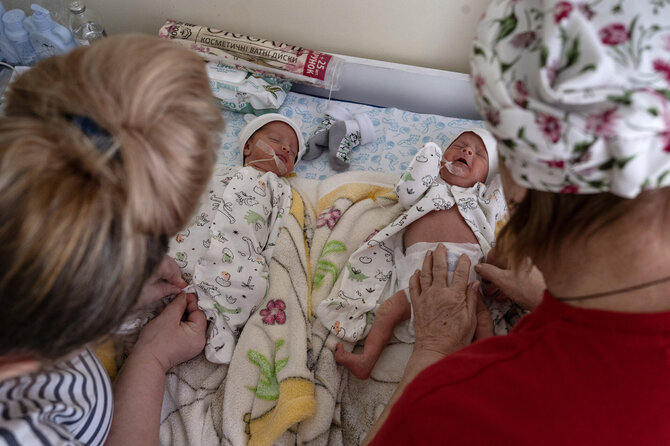 Lynsey Addario/ „The New York Times“/Naujagimiai Ukrainoje