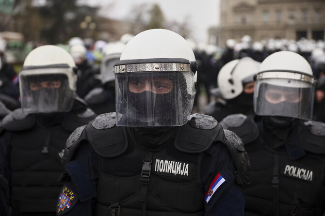 AP/„Scanpix“/Serbijos policija