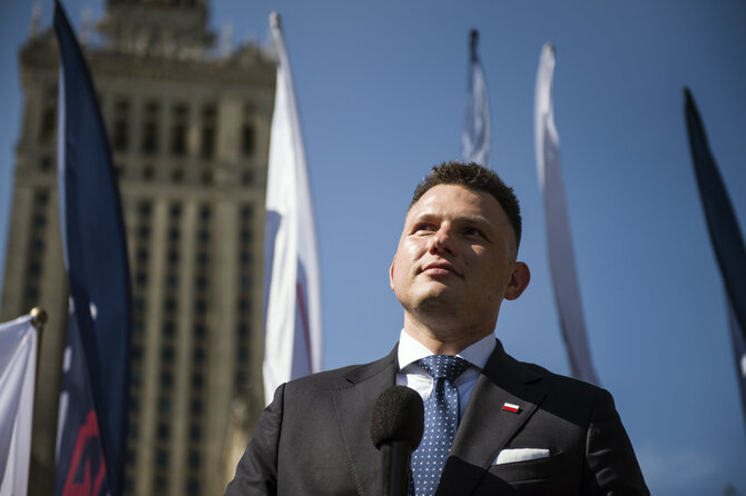„Zuma press“/„Scanpix“/Lenkijos kandidatas į prezidentus Slawomiras Mentzenas
