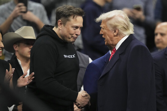 AP/„Scanpix“/Elonas Muskas, Donaldas Trumpas