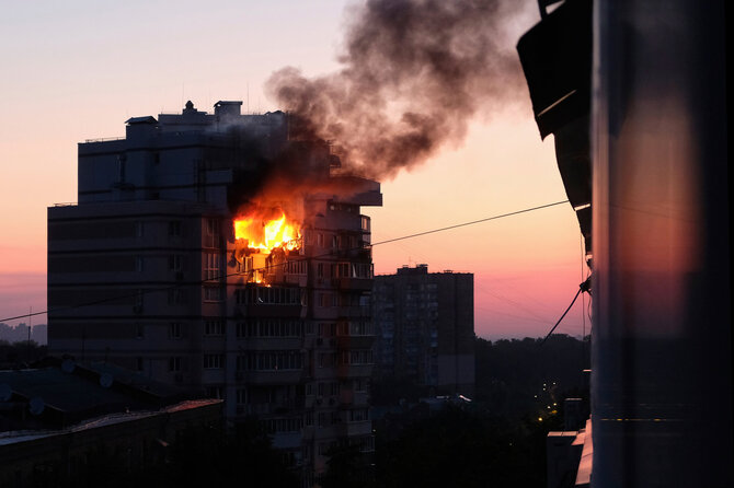 AP/„Scanpix“/Rusijos atakos padariniai Kyjive
