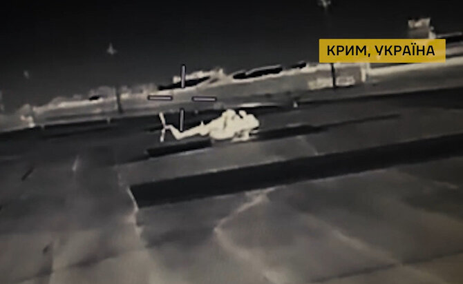 Kadras iš vaizdo įrašo/Rusijos sraigtasparnis Mi-8