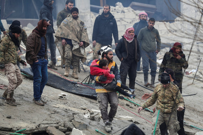 „Reuters“/„Scanpix“/Žemės drebėjimo padariniai Sirijoje