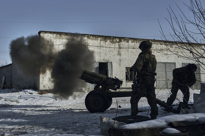 „AP“/„Scanpix“/Ukrainos pajėgos fronte sektoriuje šalia Adijivkos