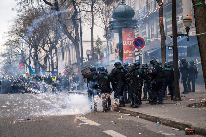 „SIPA“/„Scanpix“/Protestai Prancūzijoje