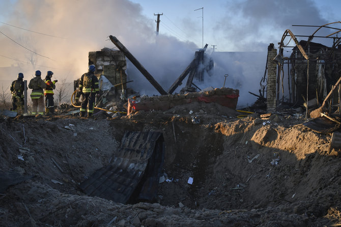 „AP“/„Scanpix“/Rusijos smūgio Zaporižiai padariniai