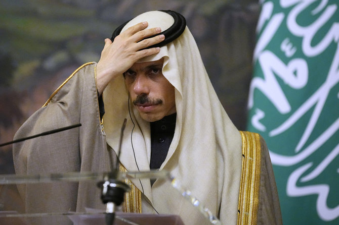 „AP“/„Scanpix“/Saudo Arabijos princas ir užsienio reikalų ministras Faisalas bin Farhanas al Saudas