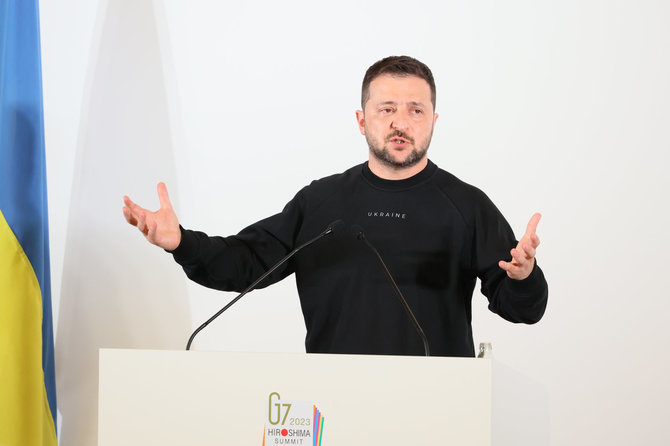 „Zuma press“/„Scanpix“/Ukrainos prezidentas Volodymyras Zelenskis