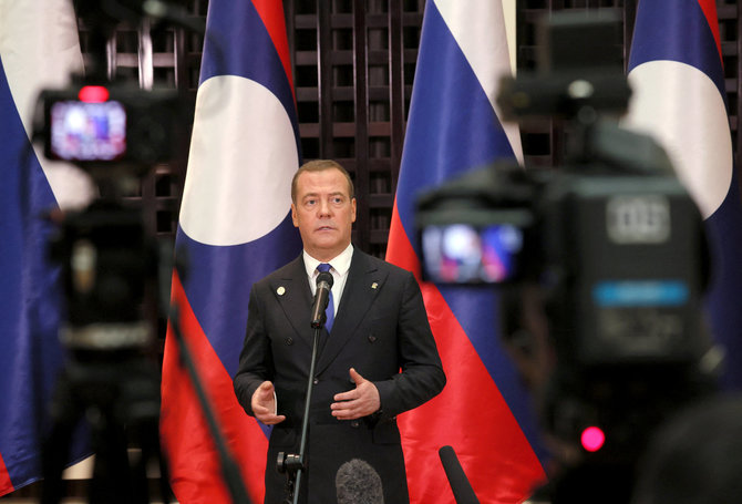„Reuters“/„Scanpix“/Buvęs Rusijos prezidentas Dmitrijus Medvedevas