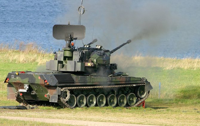 „AFP“/„Scanpix“/„Gepard“ tankas su priešlėktuvinės gynybos sistema