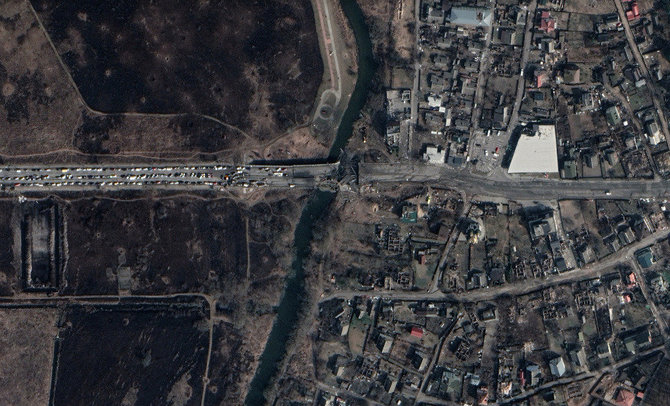 „Google Earth“/Tiltas per Irpinės upę