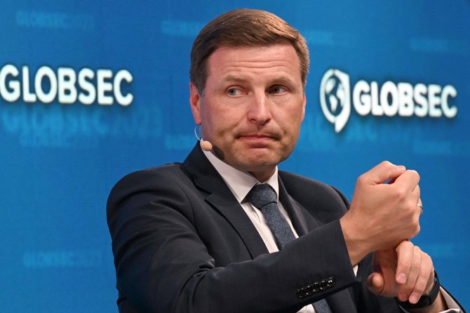 „AFP“/„Scanpix“/Estijos gynybos ministras Hanno Pevkuras