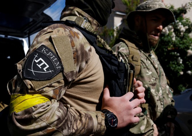 „Reuters“/„Scanpix“/Ukrainos pus4jo kovojantis Krymo batalionas