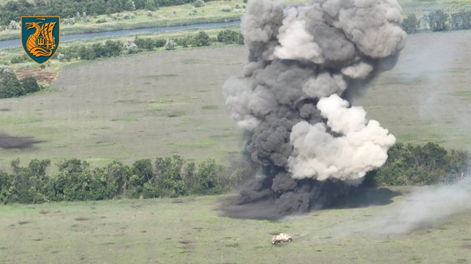 „Reuters“/„Scanpix“/Ukrainos pajėgų darbo rezultatai Zaporižios sektoriuje