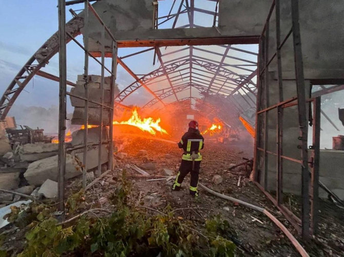 „Reuters“/„Scanpix“/Rusijos dronai atakavo Odesos sritį