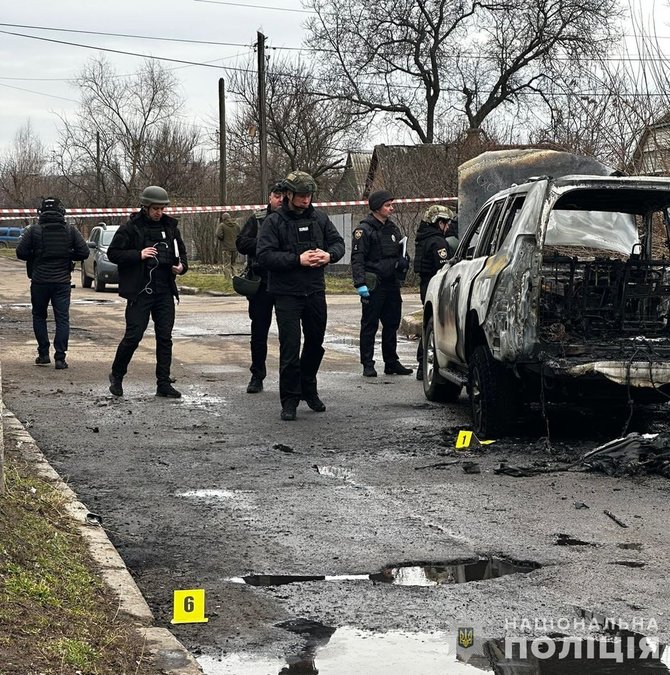 Ukrainos nacionalinė policija/ „Telegram“/Ukrainos policija įvykio vietoje