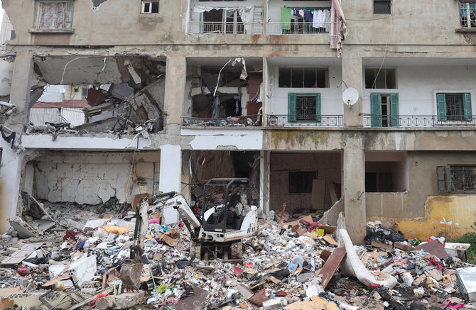 „Reuters“/„Scanpix“/Izraelio smūgio Libanui pasekmės