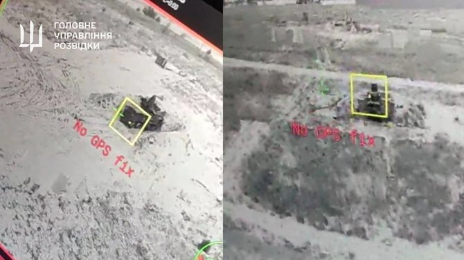 Ukrainos karinė žvalgyba/ „Telegram“/Kadras iš vaizdo įrašo