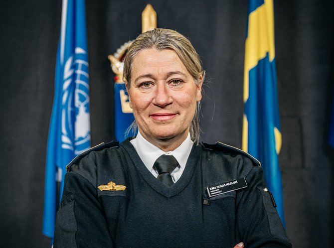 „Wikipedia“/Švedijos karinių jūrų pajėgų vadė kontradmirolė Eva Skoog Haslum