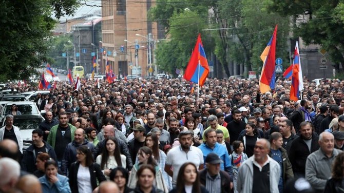 Socialinių tinklų nuotrauka/Protestai Armėnijoje