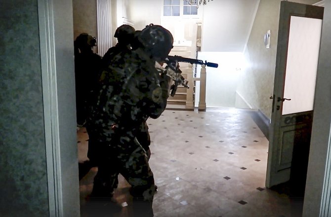 „AP“/„Scanpix“/Rusijos saugumo tarnybos (FSB) operacija Dagestane