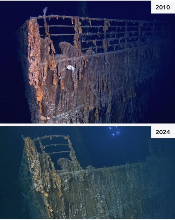 Socialinių tinklų nuotrauka/Laivo „Titanikas“ nuolaužos
