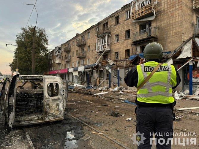 Ukrainos nacionalinė policija/ „Telegram“/Rusjos atakos padariniai Sumų srityje