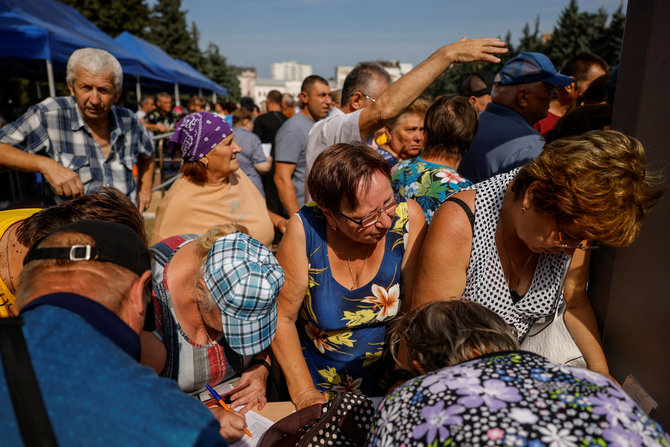 „Reuters“/„Scanpix“/Evakuacija iš Kursko srities