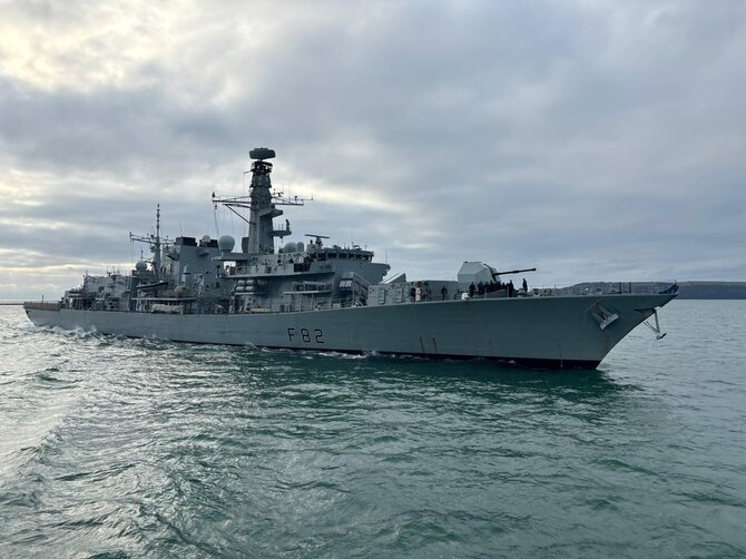 Socialinių tinklų nuotrauka/Britų fregata „HMS Somerset“