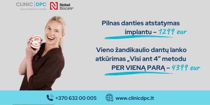 „CLINIC DPC“ nuotr./Odontologijos klinikų tinklo CLINIC DPC pasiūlymas