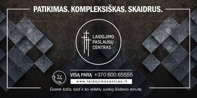 „Laidojimo paslaugų centro“ nuotr./Po „Laidojimo paslaugų centro“ parašu – skaidraus verslo ženklas