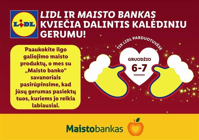 „Lidl“ nuotr./Speciali kalėdinė „Lidl“ ir „Maisto banko“ akcija