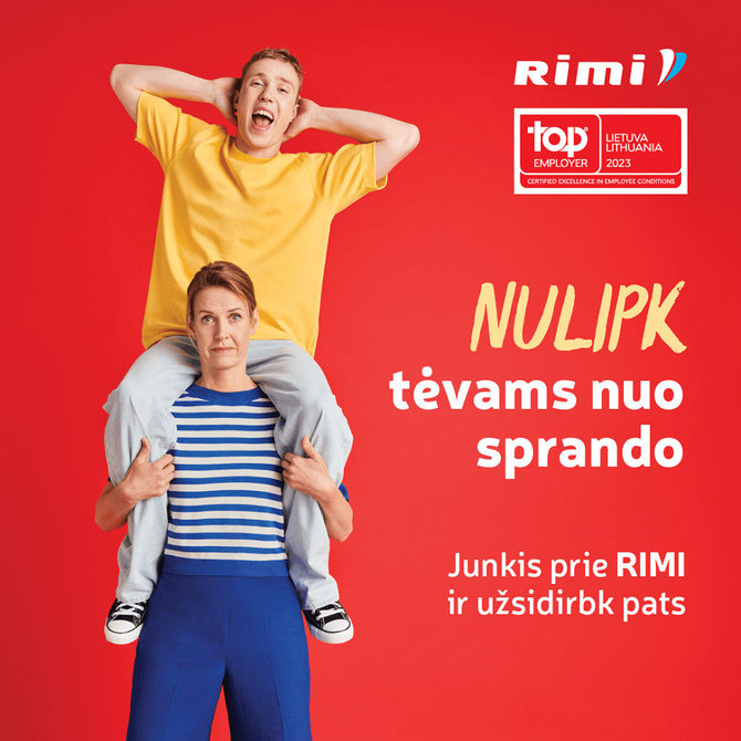 „Rimi“ nuotr./Kampanija „Nulipk tėvams nuo sprando“