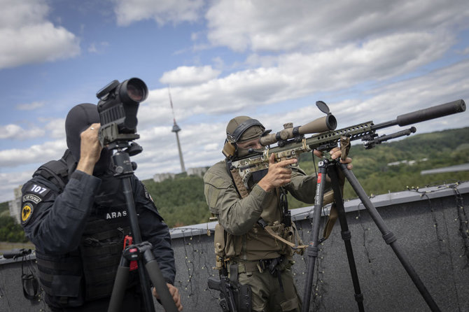 Lietuvos kariuomenės nuotr./Lietuvos kariuomenė NATO susitikimo Vilniuje metu