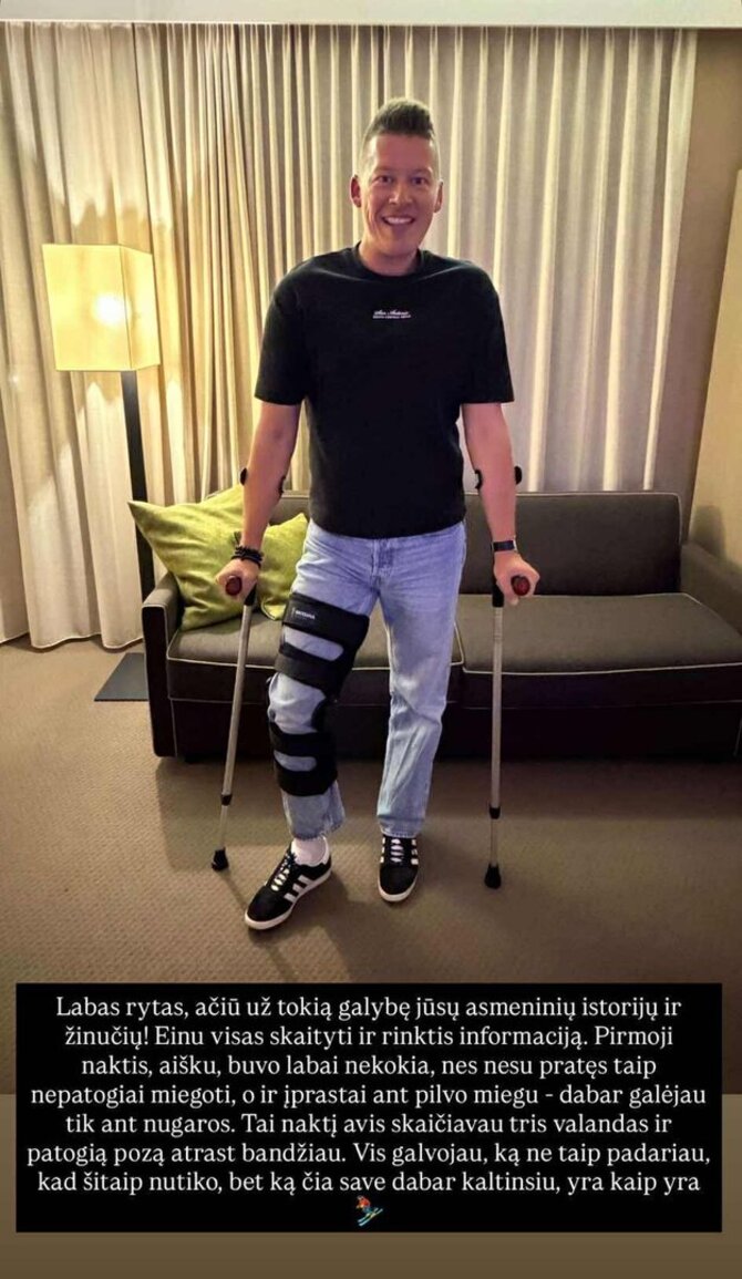 „Instagram“ nuotr./Makalius Italijoje patyrė traumą