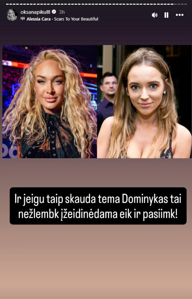 „Instagram“ nuotr./Oksanos Pikul įrašai