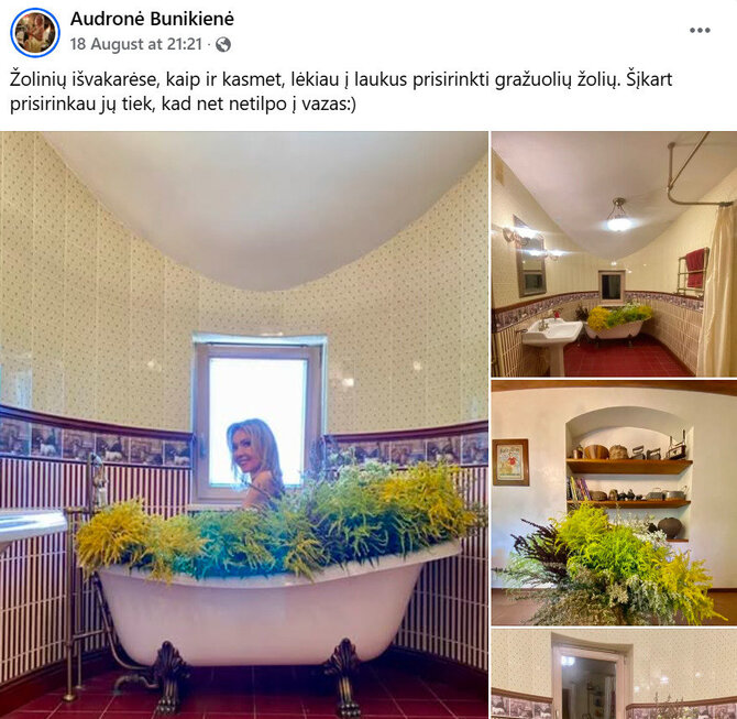 Ekrano nuotr./Audronės Bunikienės įrašas