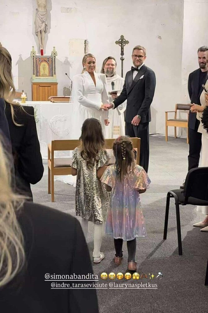 „Instagram“ nuotr./Indrės Tarasevičiūtės vestuvės