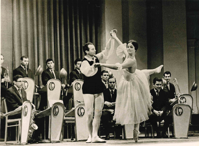Pranešimo autorių nuotr. /LEO šokėjai Velta Berzinia ir Vladas Baltrušaitis. Fotografas nežinomas.1960–1965 m. Kauno miesto muziejaus fondai