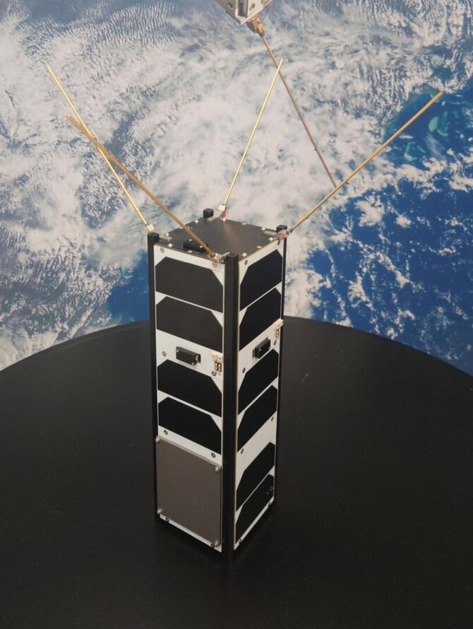 NanoAvionics nuotr./3U „CubeSat“ palydovo modelis