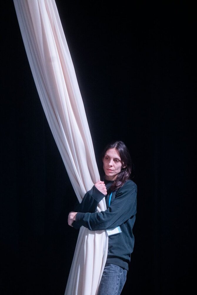 D.Matvejevo/Lietuvos nacionalinio dramos teatro nuotr. /Paulė Bocullaitė. Spektaklio „Lietuvių mirties pranešimai. Vieno spektaklio istorija“ (rež. Karolis Kaupinis) užkulisiai