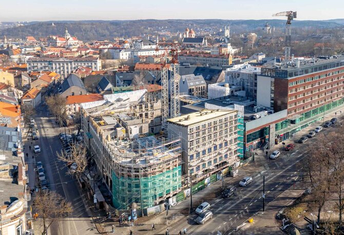 EIKA Group nuotr. /„Senamiescio sodai“ kvartalo statybos