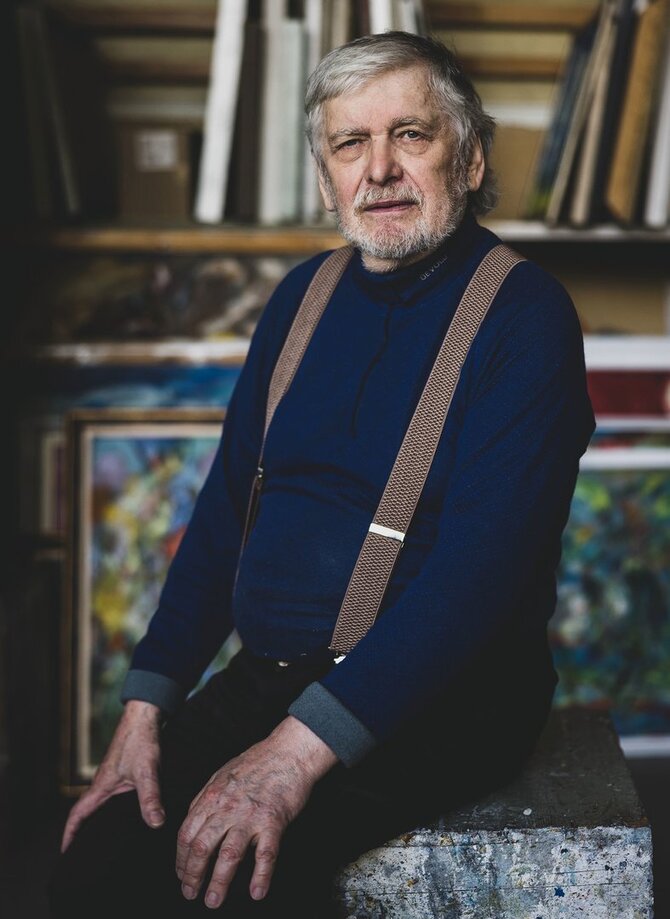 V. Černiausko nuotr./Koloristas Rimas Zigmas Bičiūnas savo studijoje