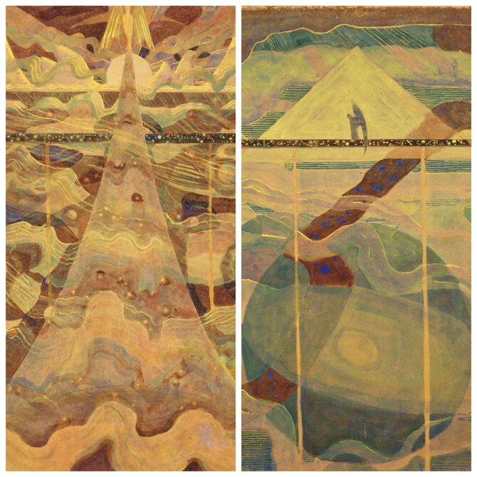 Nacionalinio M.K.Čiurlionio dailės muziejaus nuotr. /Mikalojus Konstantinas Čiurlionis „Sonata nr. 6 (Žvaigždžių sonata)“ (1908 m.)